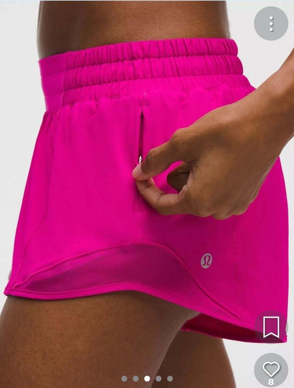 Lululemon Hotty Hot LR Short 2.5 Size 0 Pink Athletic Lined Shorts
